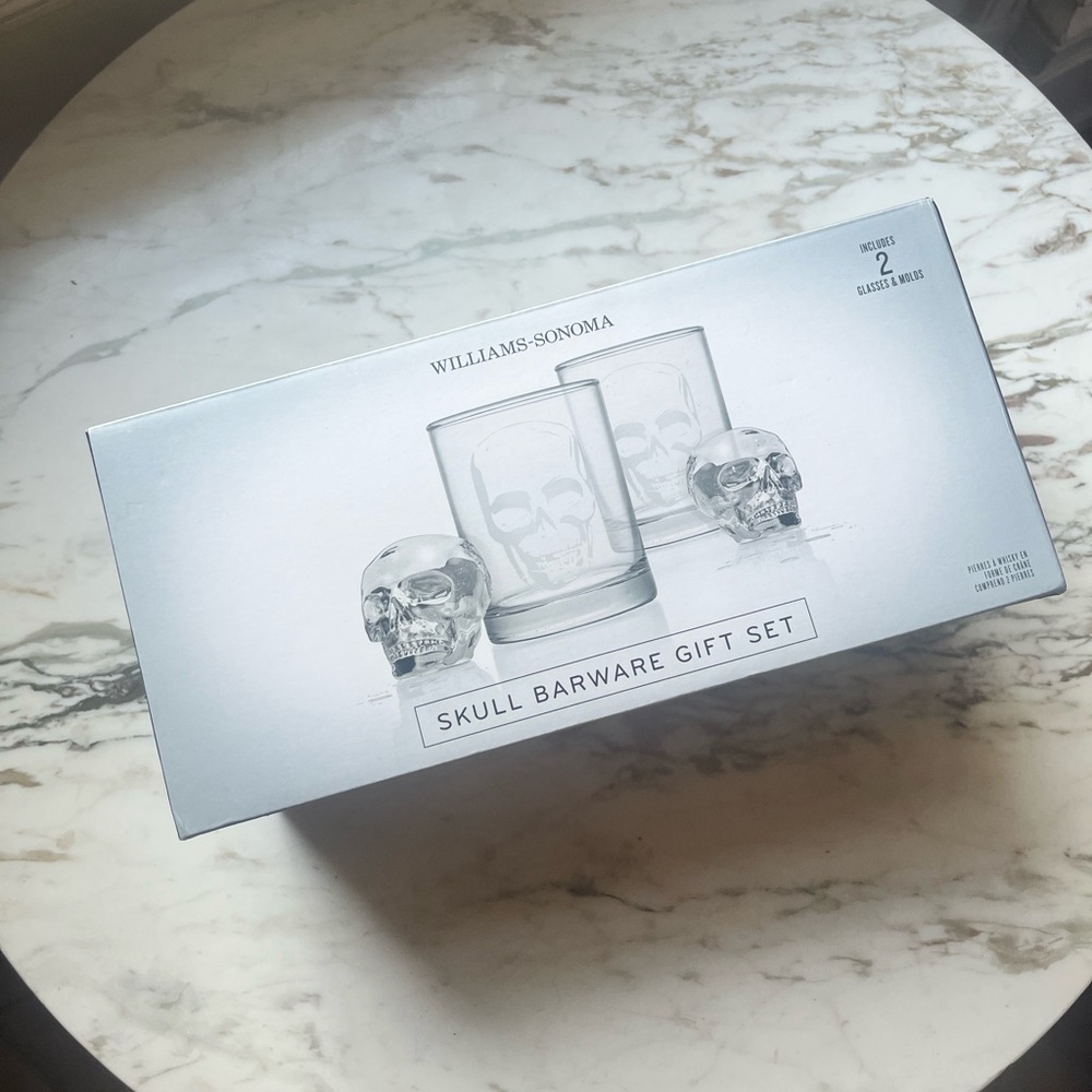 Williams-Sonoma Skull Barware Gift Set NWT